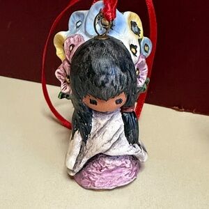 Vintage 1988 Goebel DeGrazia Native American Girl with Flowers Ornament 3rd Ed